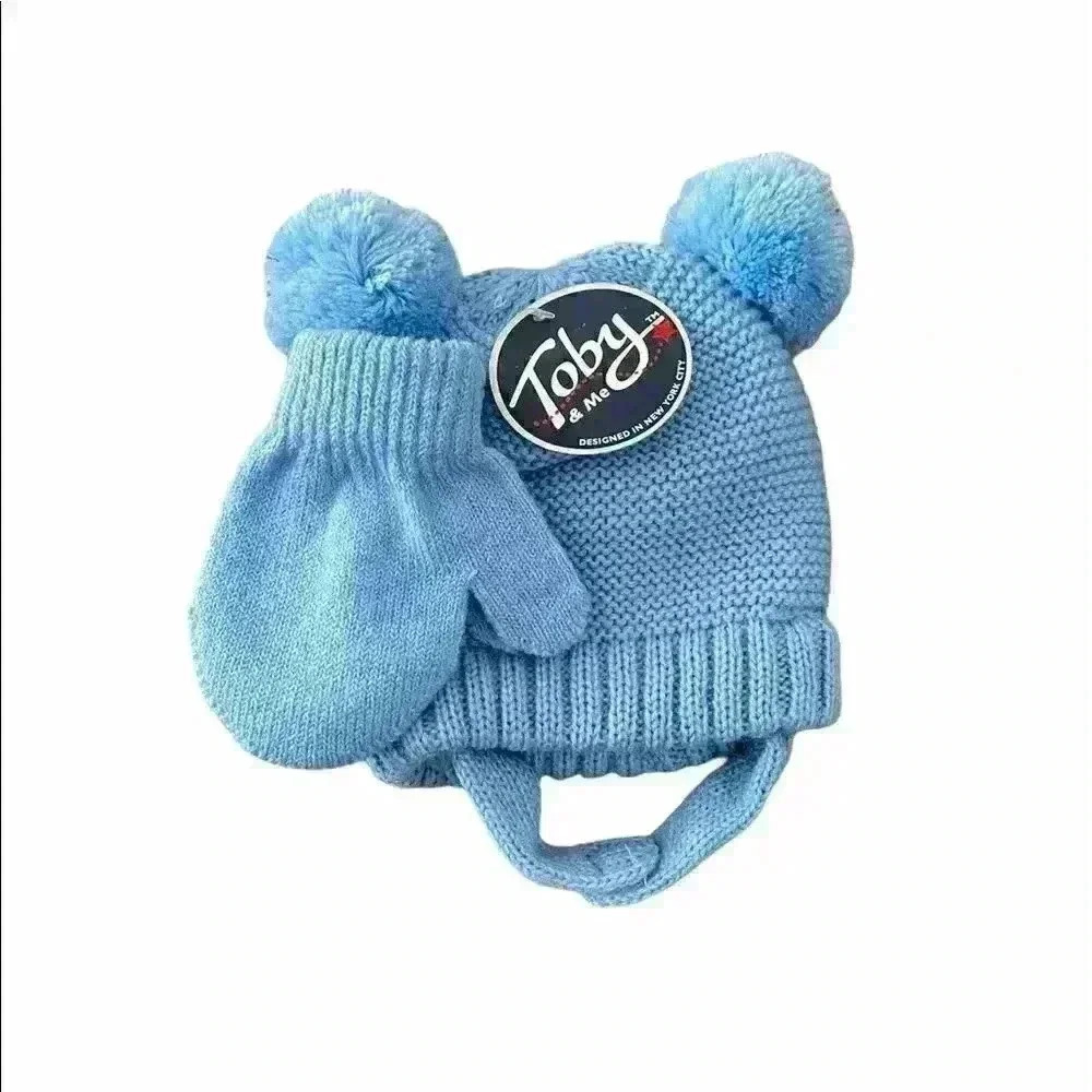 Baby Knit Hat with Mittens
